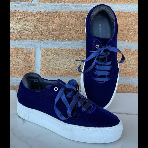 WANT Les Essentiels velvet sneakers sz 6 - Picture 1 of 8